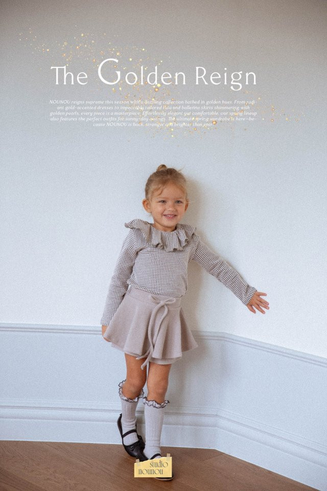 Nounou - Korean Children Fashion - #childrensboutique - Waffle Skirt Pants - 9
