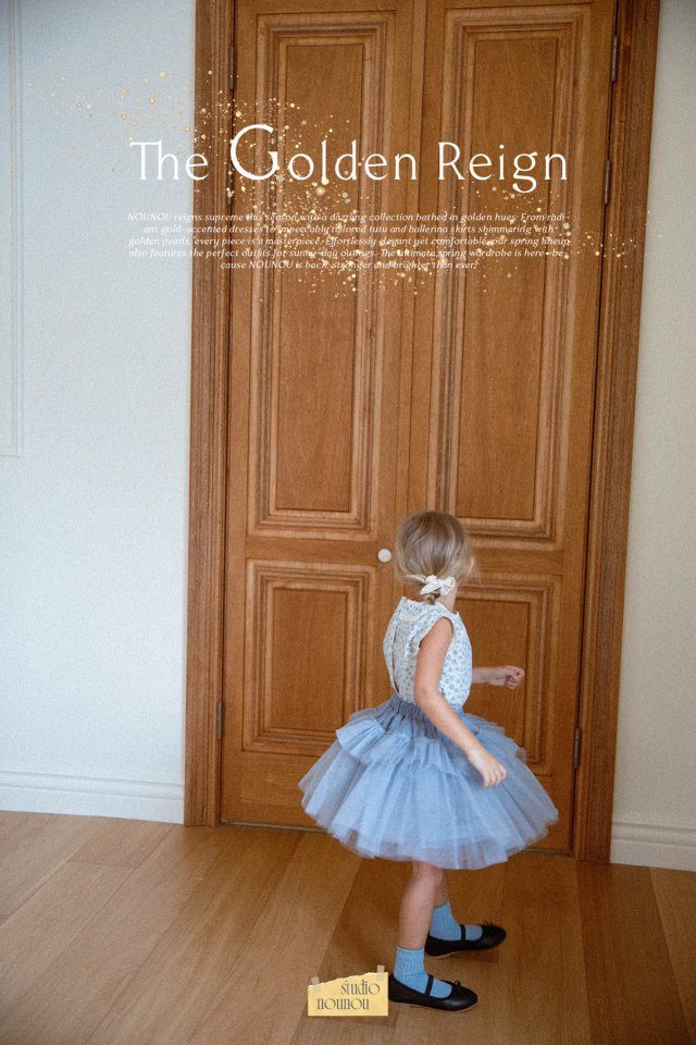 Nounou - Korean Children Fashion - #kidzfashiontrend - Gold Tutu Skirt (L-XL) - 5