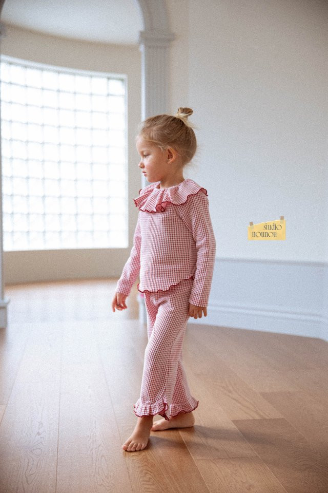 Nounou - Korean Children Fashion - #minifashionista - Cheek Top Bottom Set - 5