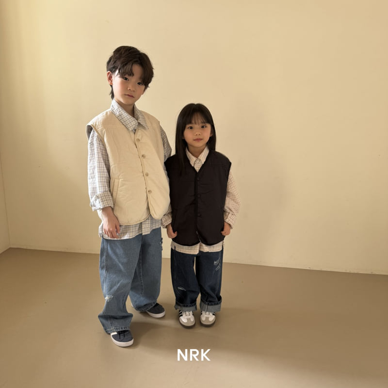 Nrk - Korean Children Fashion - #Kfashion4kids - Cotton Check Vest - 11