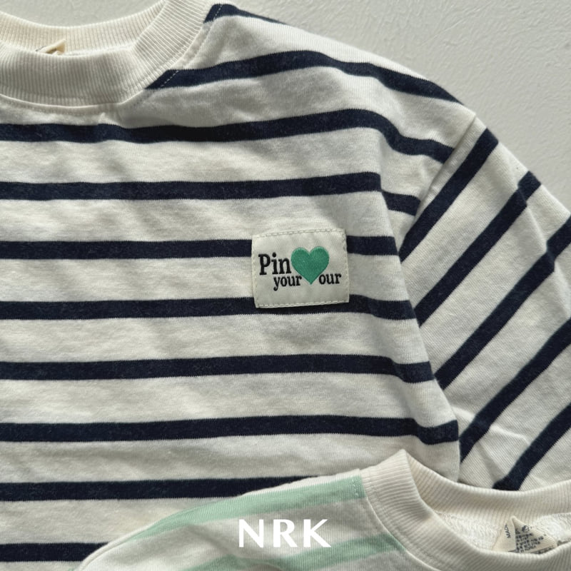 Nrk - Korean Children Fashion - #kidzfashiontrend - Heart Stripe Tee - 4