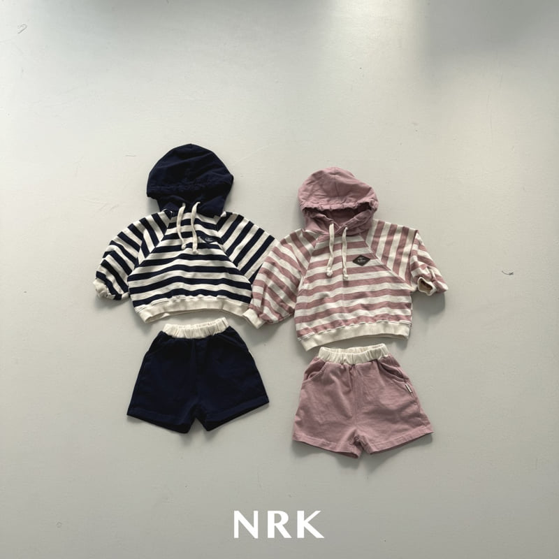 Nrk - Korean Children Fashion - #designkidswear - Stripe Hood Top Bottom Set