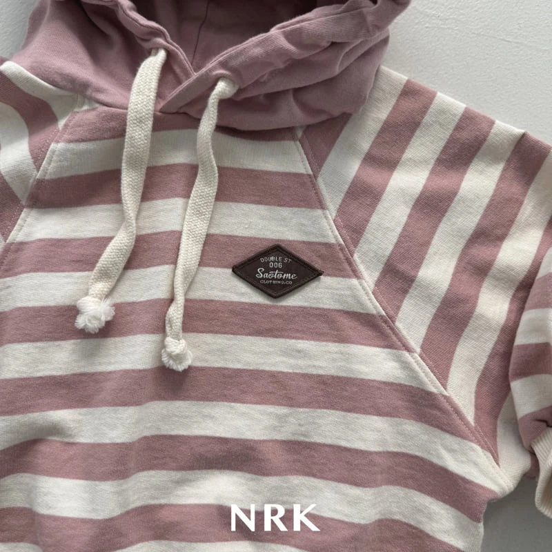 Nrk - Korean Children Fashion - #fashionkids - Stripe Hood Top Bottom Set - 3
