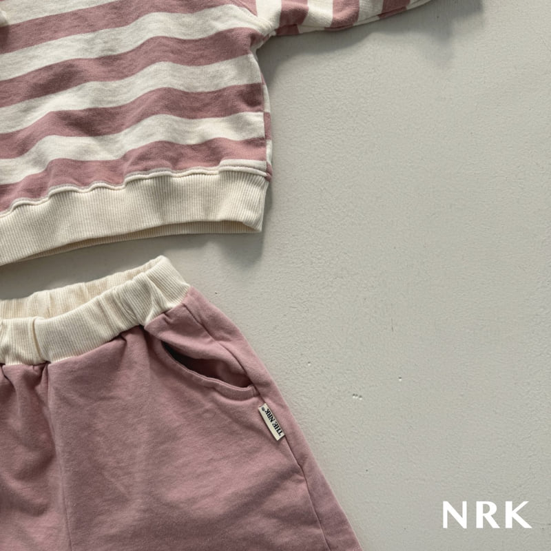 Nrk - Korean Children Fashion - #fashionkids - Stripe Hood Top Bottom Set - 4