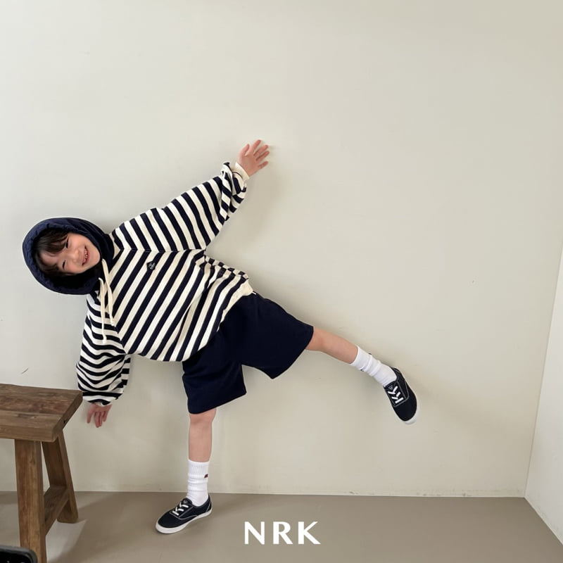 Nrk - Korean Children Fashion - #kidsstore - Stripe Hood Top Bottom Set - 5