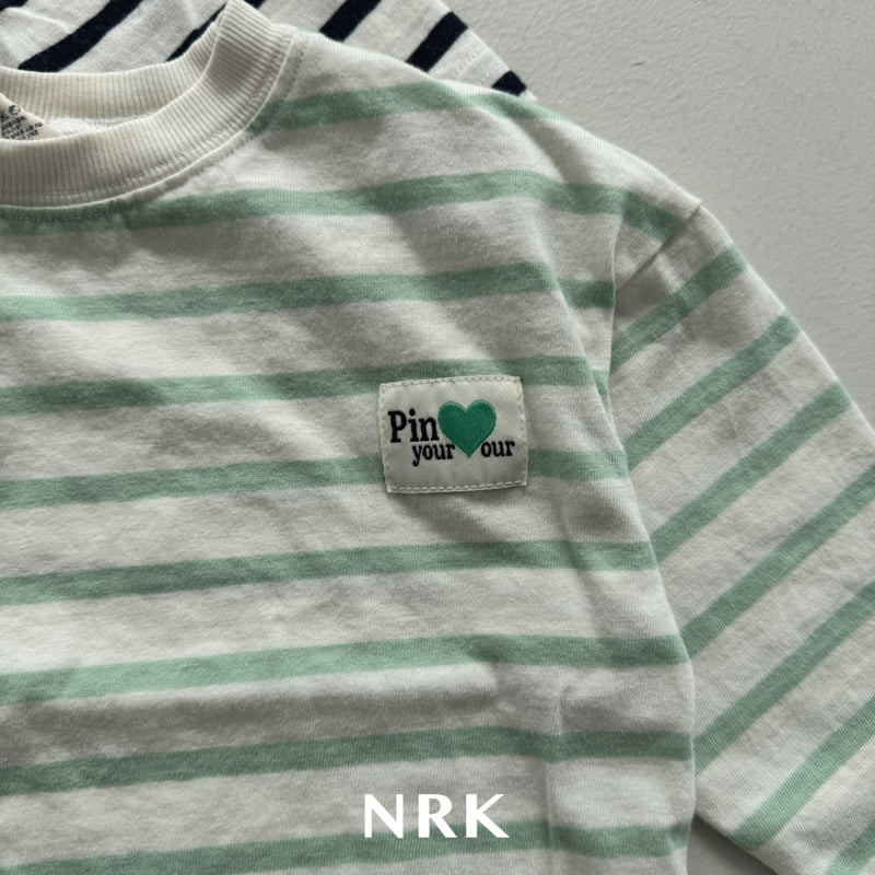 Nrk - Korean Children Fashion - #kidzfashiontrend - Heart Stripe Tee - 3