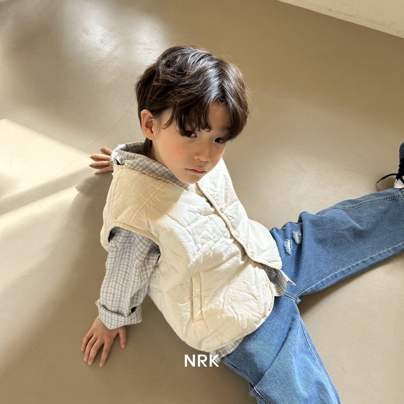 Nrk - Korean Children Fashion - #littlefashionista - Cotton Check Vest - 12