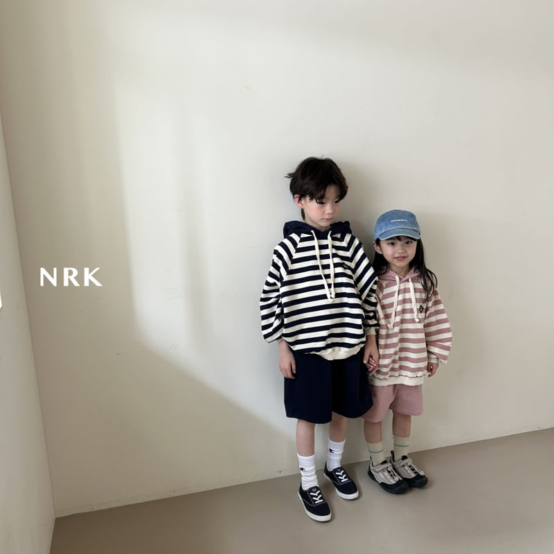 Nrk - Korean Children Fashion - #littlefashionista - Stripe Hood Top Bottom Set - 8