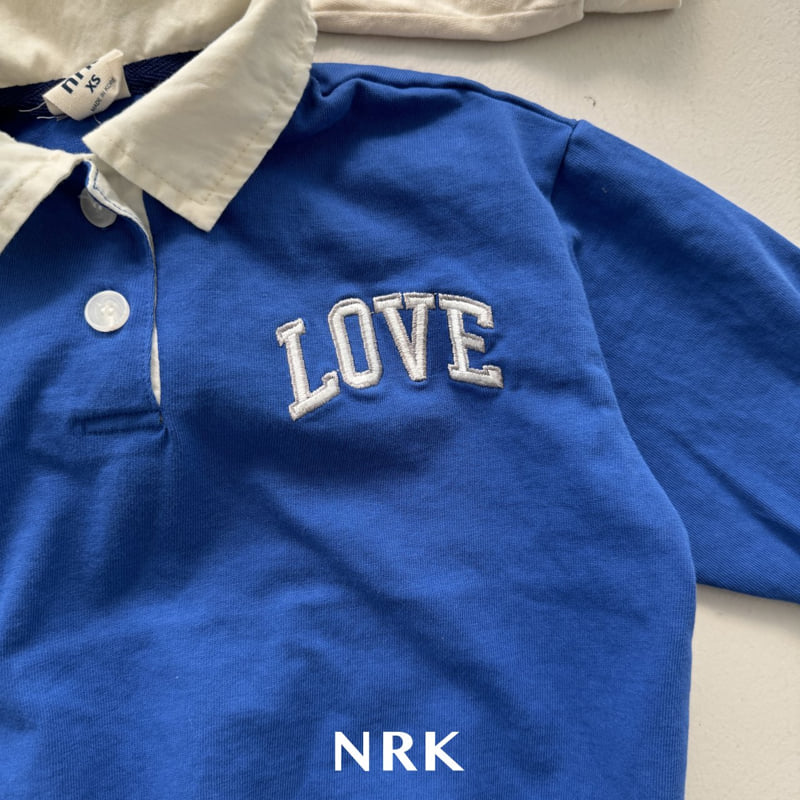 Nrk - Korean Children Fashion - #magicofchildhood - Love Collar Top Bottom Set - 2