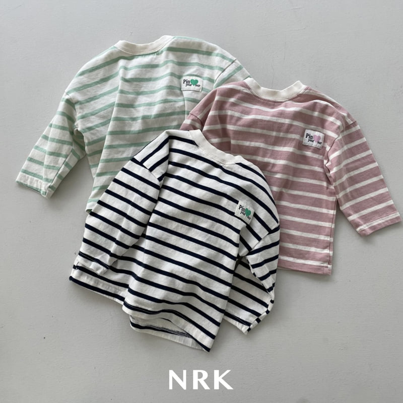 Nrk - Korean Children Fashion - #magicofchildhood - Heart Stripe Tee - 6