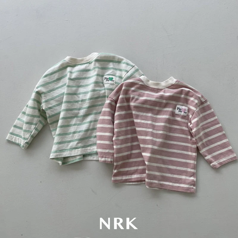 Nrk - Korean Children Fashion - #minifashionista - Heart Stripe Tee - 7