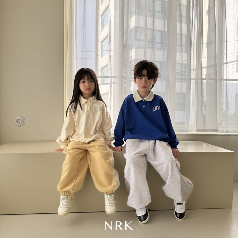 Nrk - Korean Children Fashion - #stylishchildhood - Love Collar Top Bottom Set - 7