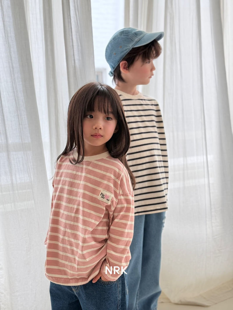 Nrk - Korean Children Fashion - #stylishchildhood - Heart Stripe Tee - 11