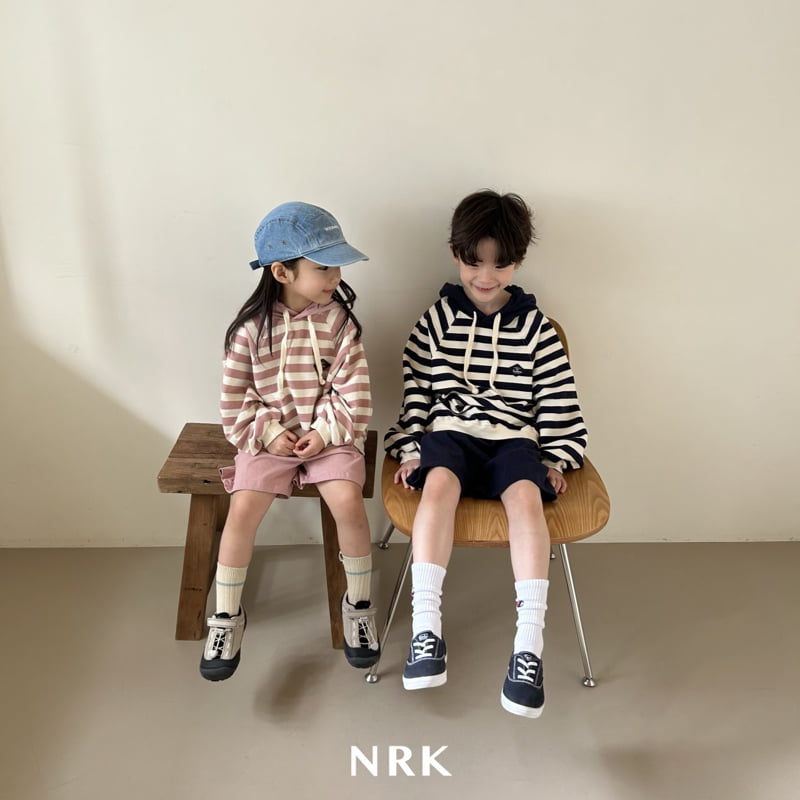 Nrk - Korean Children Fashion - #todddlerfashion - Stripe Hood Top Bottom Set - 12