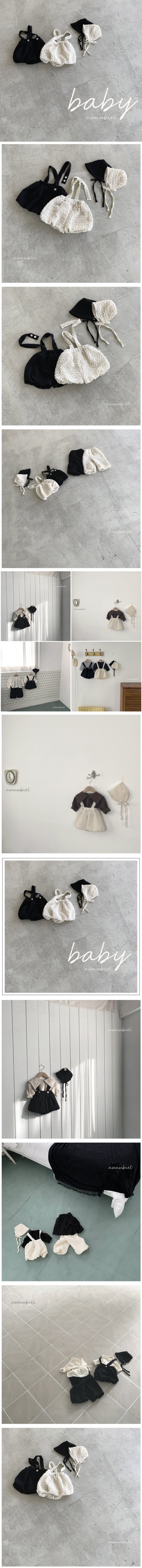 Nunubiel - Korean Baby Fashion - #babygirlfashion - Bebe Balloon Romper Bonnet Set