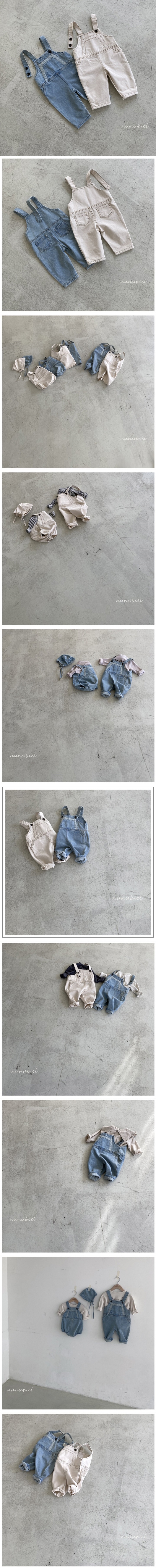 Nunubiel - Korean Children Fashion - #kidsstore - Colored Denim Suspender Pants