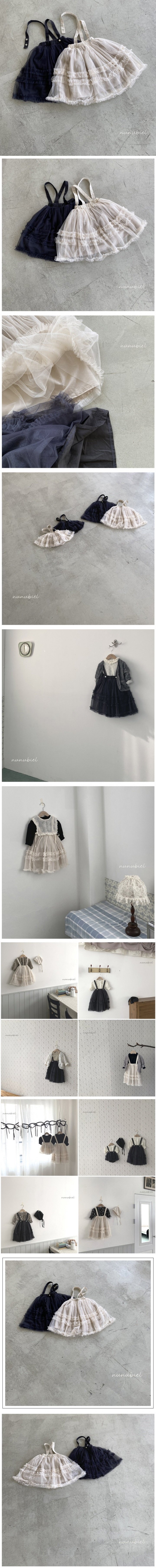 Nunubiel - Korean Children Fashion - #stylishchildhood - Frill Mesh One-piece