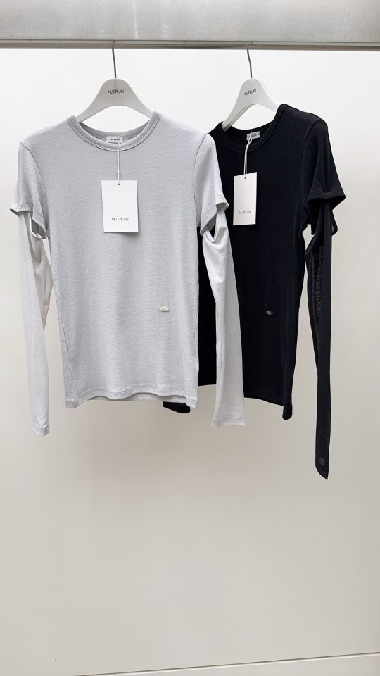 Nutplan - Korean Women Fashion - #momslook - Cream Tee