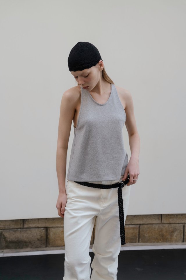 Nutplan - Korean Women Fashion - #momslook - Back Slit Sleeveless Tee - 7