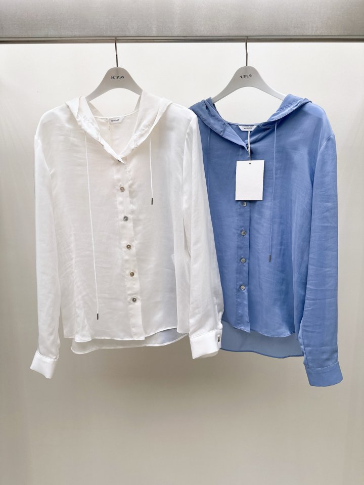 Nutplan - Korean Women Fashion - #momslook - Silk Hood Blouse - 9