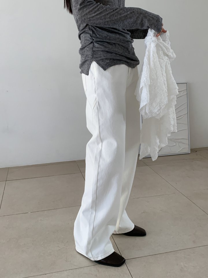 Nutplan - Korean Women Fashion - #momslook - Row Denim Pants - 7