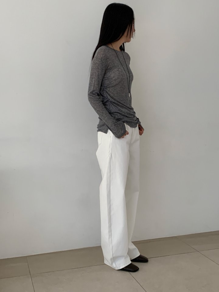 Nutplan - Korean Women Fashion - #womensfashion - Row Denim Pants - 6