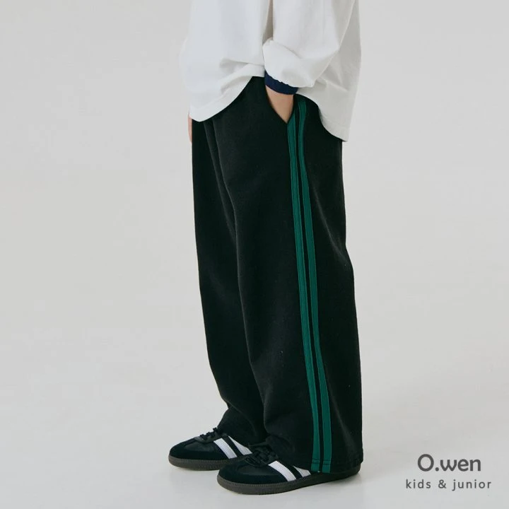 O Wen - Korean Children Fashion - #fashionkids - Two-Line Tape Pants