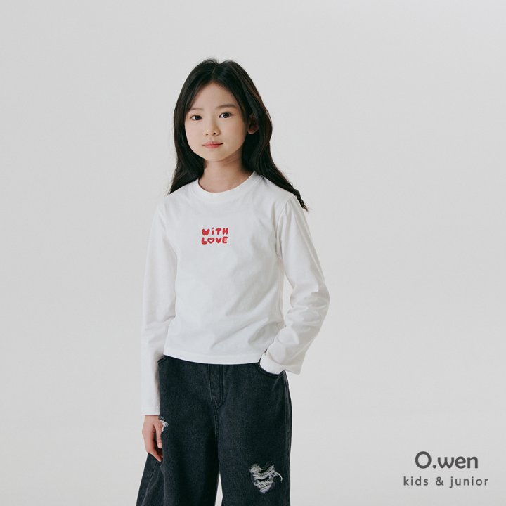 O Wen - Korean Children Fashion - #fashionkids - With Love Half Crop Tee - 9