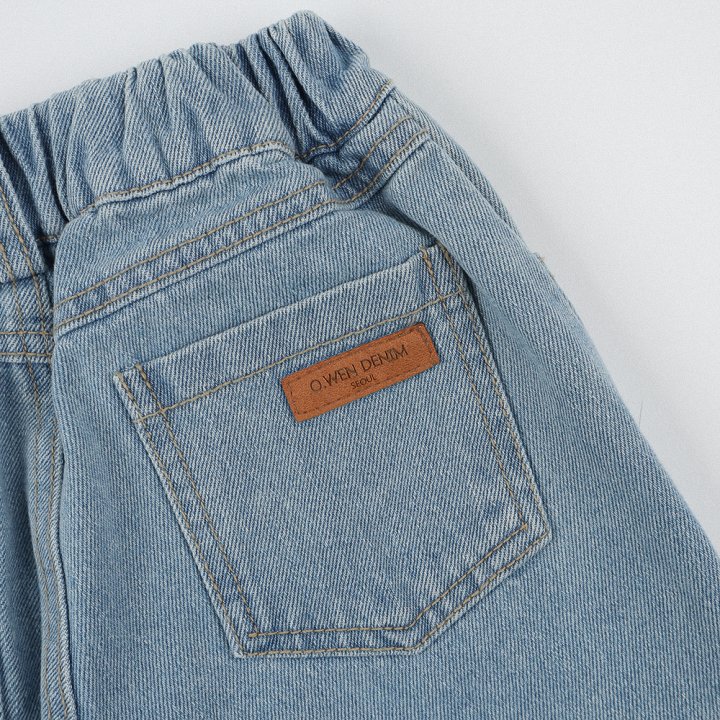 O Wen - Korean Children Fashion - #fashionkids - Heart Damage Denim Pants - 11