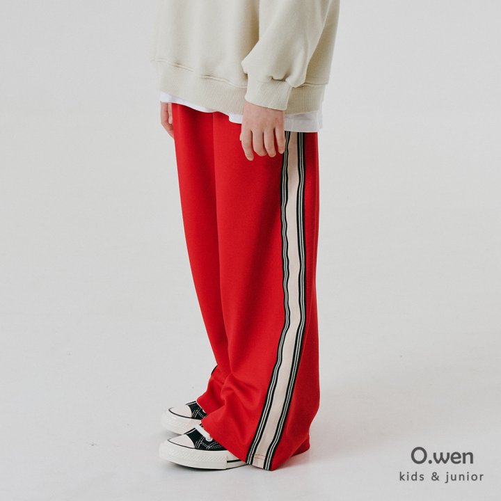 O Wen - Korean Children Fashion - #fashionkids - Taped Jersey Pants - 9