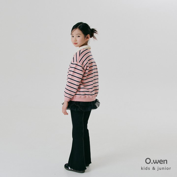 O Wen - Korean Children Fashion - #fashionkids - Ribbed Bootcut Leggings Pants - 7