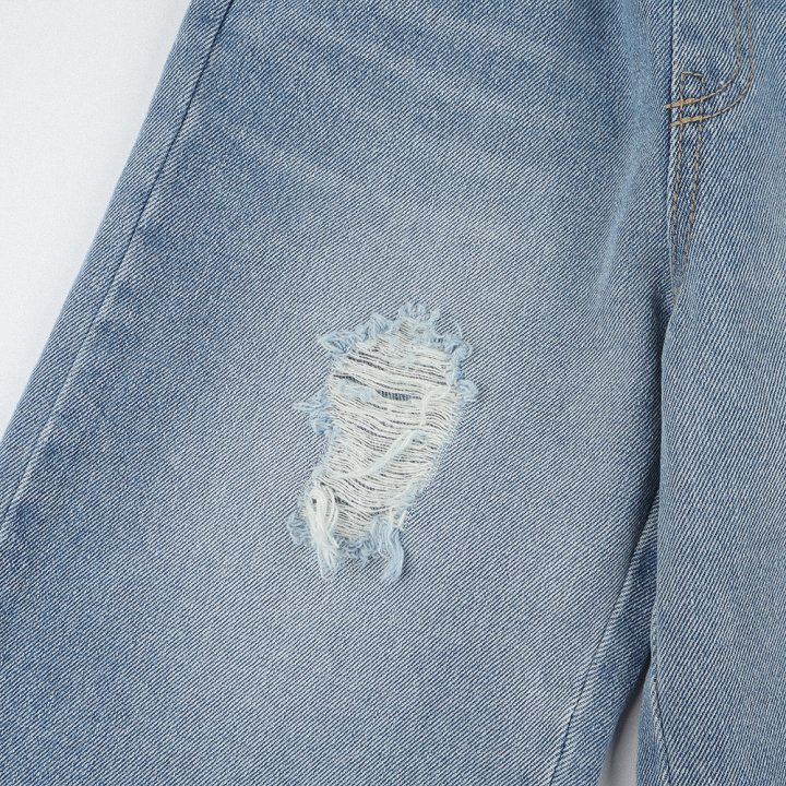 O Wen - Korean Children Fashion - #kidsshorts - Damage Washed Denim Pants - 7
