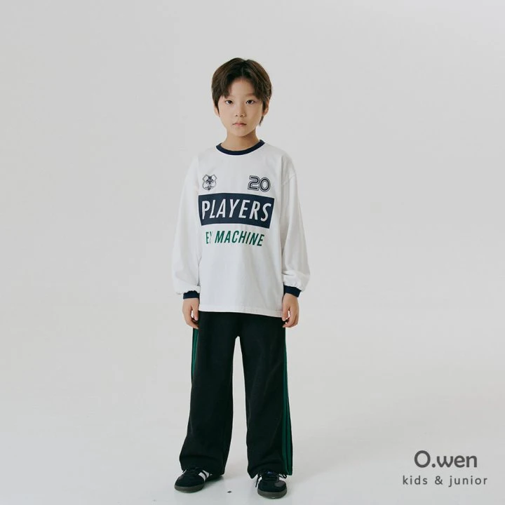 O Wen - Korean Children Fashion - #kidsstore - Two-Line Tape Pants - 3