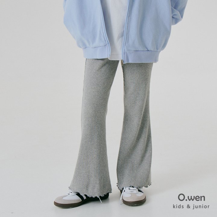 O Wen - Korean Children Fashion - #kidsstore - Ribbed Bootcut Leggings Pants - 9