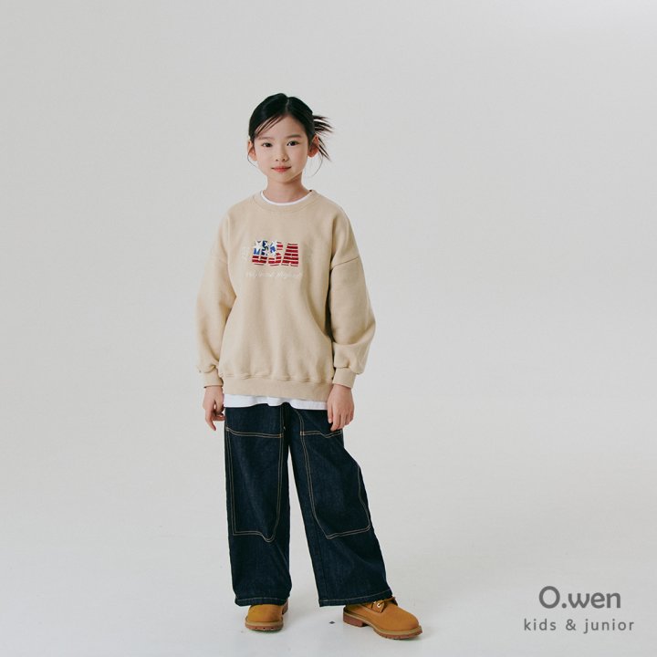 O Wen - Korean Children Fashion - #kidzfashiontrend - USA Embroidery Sweatshirts - 3