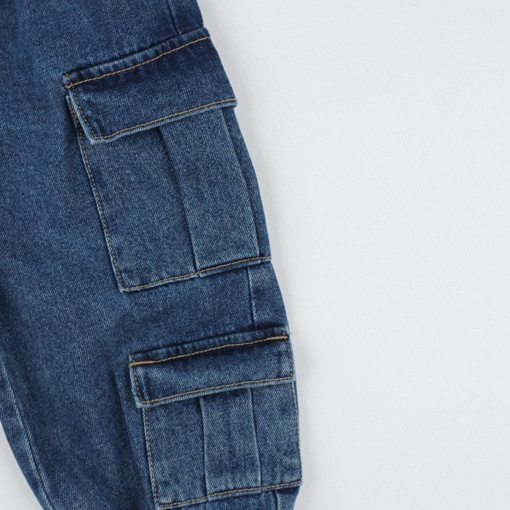 O Wen - Korean Children Fashion - #kidzfashiontrend - Double Pocket Denim Pants - 7
