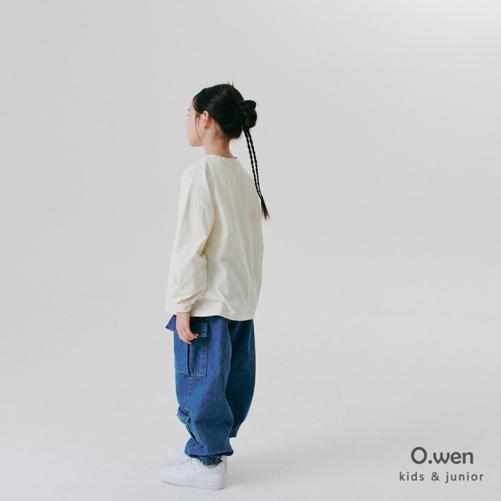 O Wen - Korean Children Fashion - #minifashionista - Double Pocket Denim Pants - 11