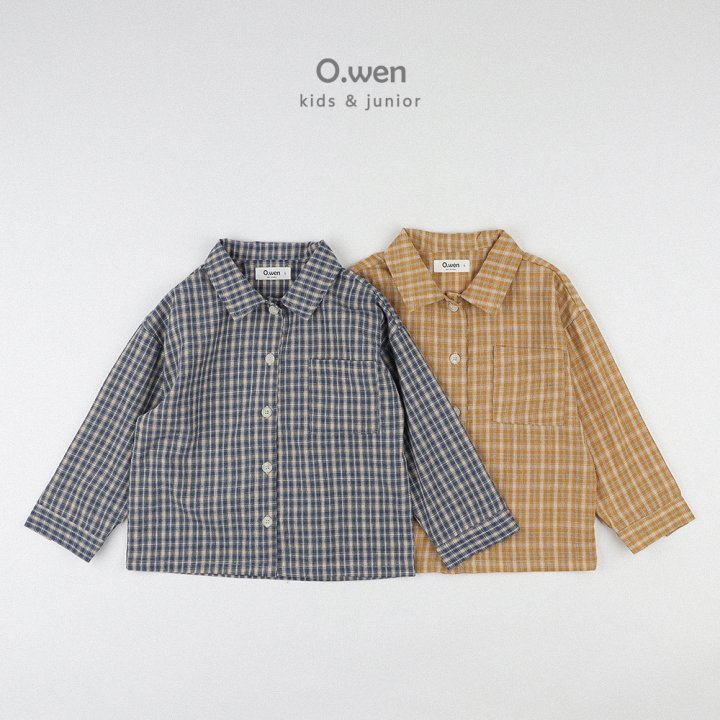 O Wen - Korean Children Fashion - #toddlerclothing - Check Vintage Shirt - 12