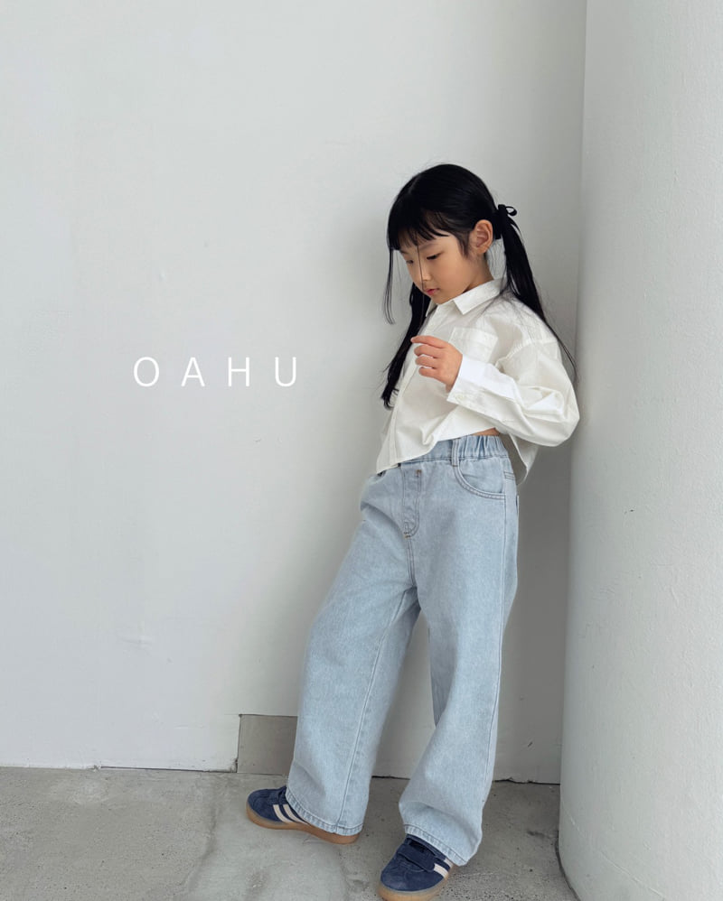 O'Ahu - Korean Children Fashion - #designkidswear - Gogo Wide Denim Pants - 3