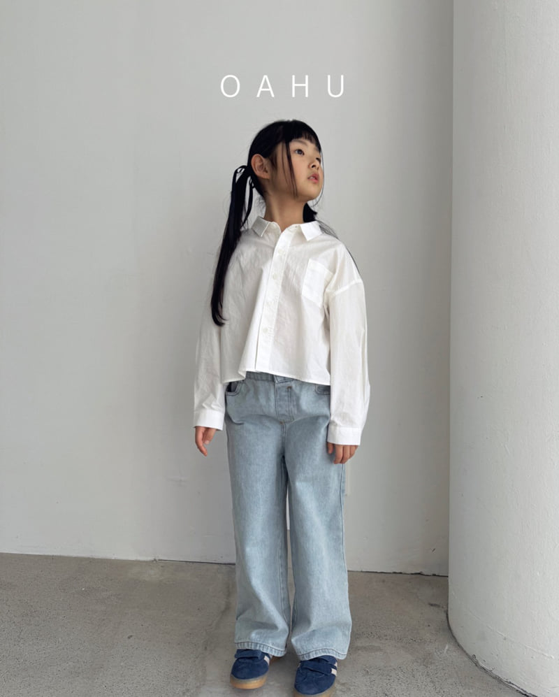 O'Ahu - Korean Children Fashion - #designkidswear - Gogo Wide Denim Pants - 4
