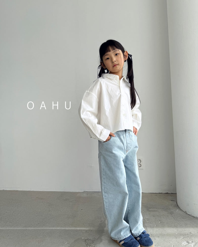 O'Ahu - Korean Children Fashion - #fashionkids - Gogo Wide Denim Pants - 5