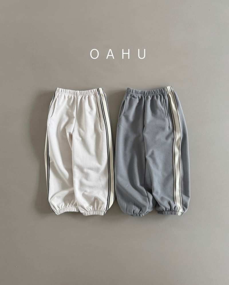 O'Ahu - Korean Children Fashion - #kidsshorts - Tape Track Jogger Pants