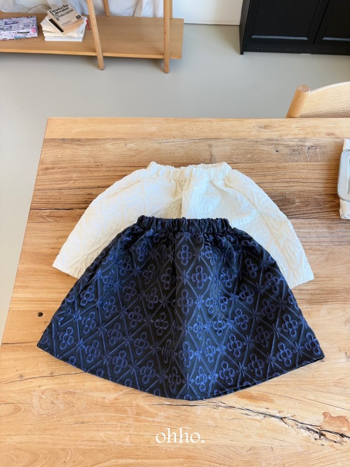 Ohho - Korean Children Fashion - #Kfashion4kids - Roa Jacquard Skirt - 7