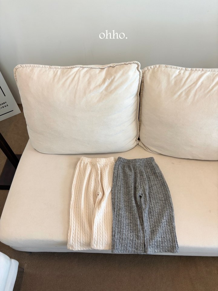 Ohho - Korean Children Fashion - #Kfashion4kids - Cable Knit Pants