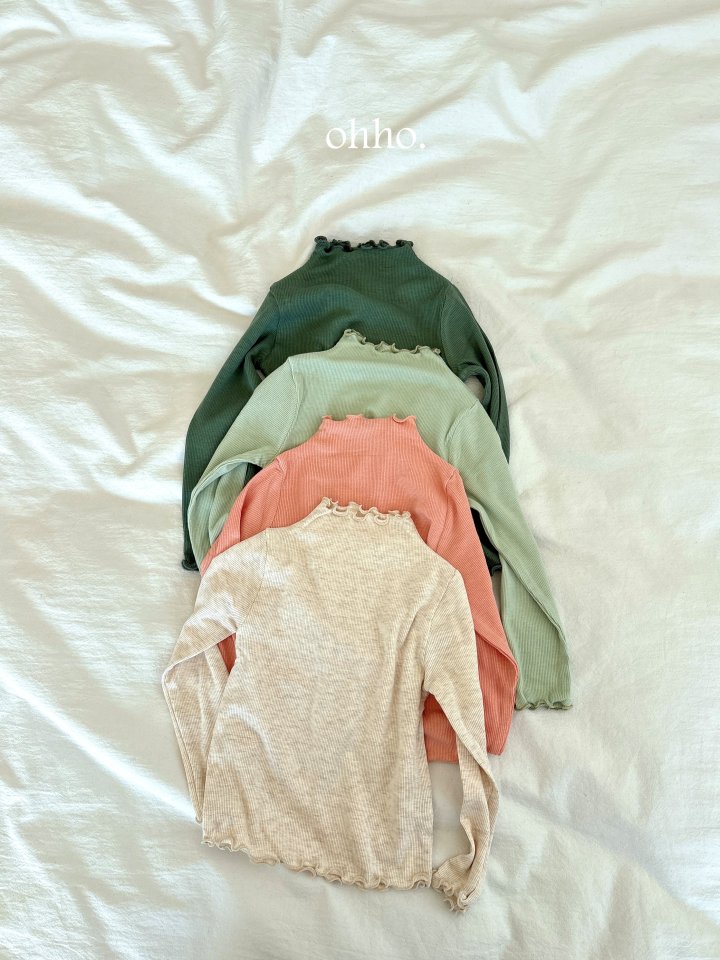 Ohho - Korean Children Fashion - #childofig - Dove Rib Mockneck Tee - 4