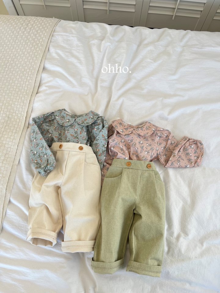 Ohho - Korean Children Fashion - #childrensboutique - Rabbit Round Blouse