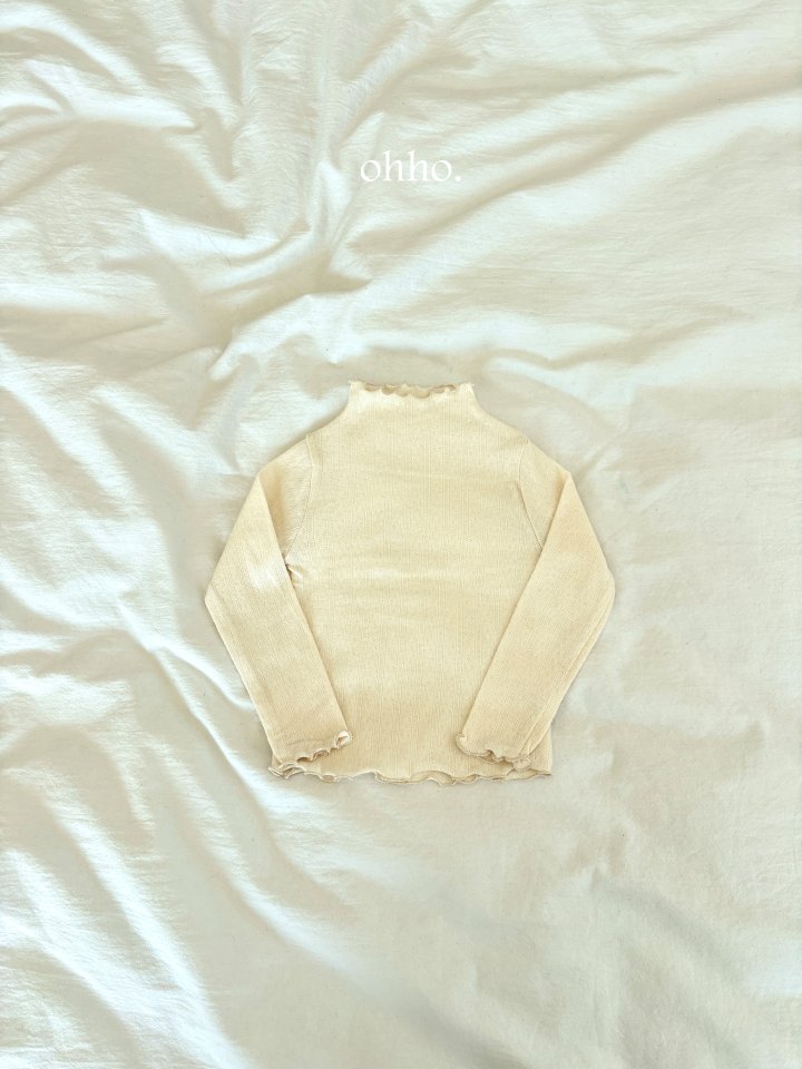 Ohho - Korean Children Fashion - #childrensboutique - Eyelet Mockneck Tee - 4