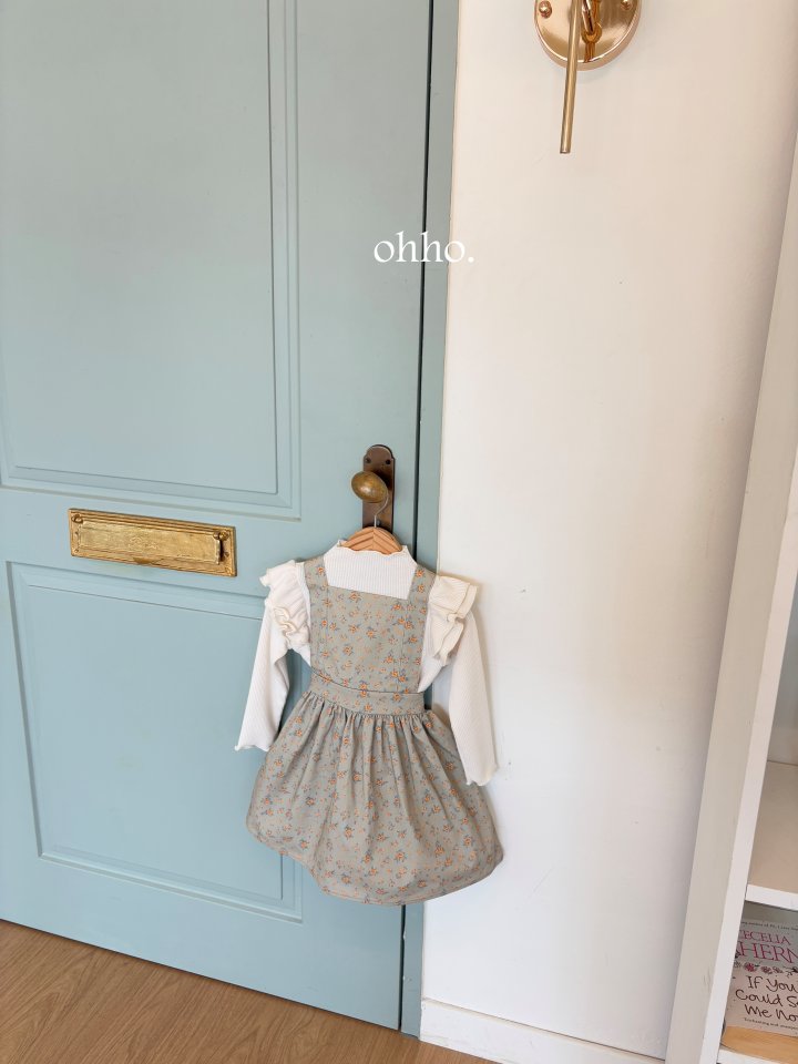 Ohho - Korean Children Fashion - #fashionkids - Floral Suspenders Skirt - 2