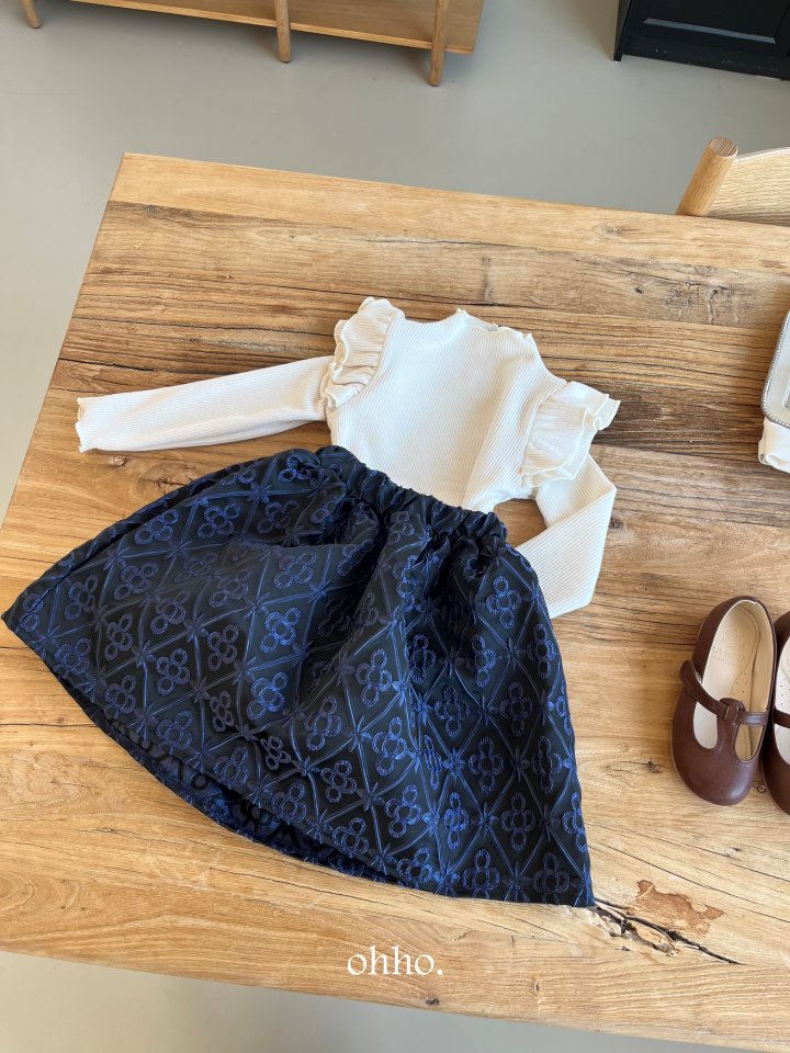Ohho - Korean Children Fashion - #kidsstore - Roa Jacquard Skirt - 5