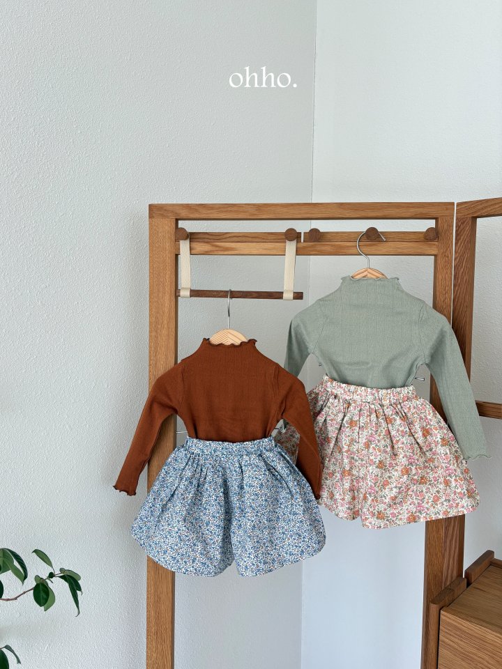Ohho - Korean Children Fashion - #kidzfashiontrend - Eyelet Mockneck Tee - 9